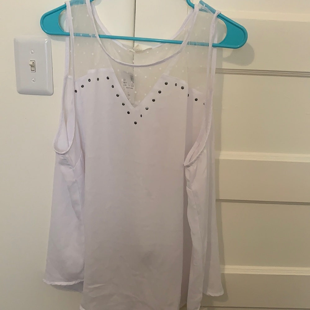white tank top
